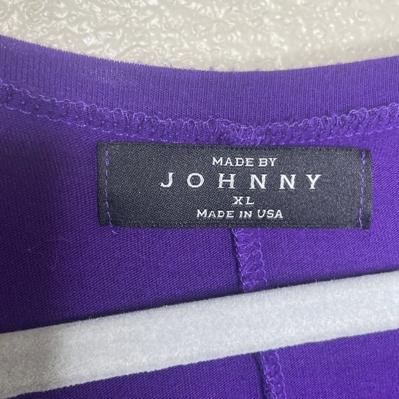 Made By Johnny Womens Purple Top Size XL - Picture 2 of 4